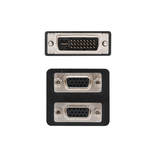 EAN 8433281004962 - Nanocable 10.15.1950 adaptador de cable de vídeo 0,2 m DVI 2 x VGA (D-Sub) Negro imagen 2