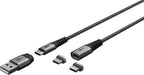 EAN 4040849656538 - Goobay 65653 cable USB 1 m USB C Negro, Gris imagen 1
