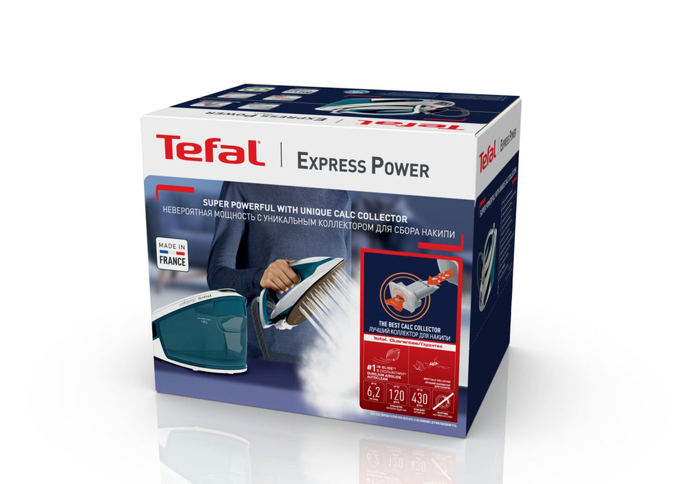 EAN 3121040086216 - Tefal Express Power SV8111 1,8 L Durilium AirGlide Autoclean soleplate Azul, Blanco imagen 12
