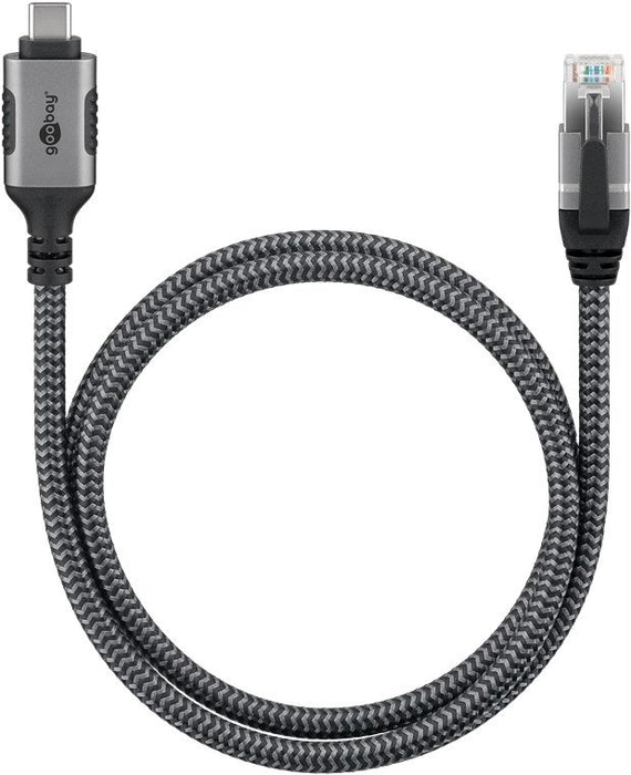 EAN 4040849706998 - Goobay 70699 cambiador de género para cable USB C RJ-45 Negro, Plata imagen 4
