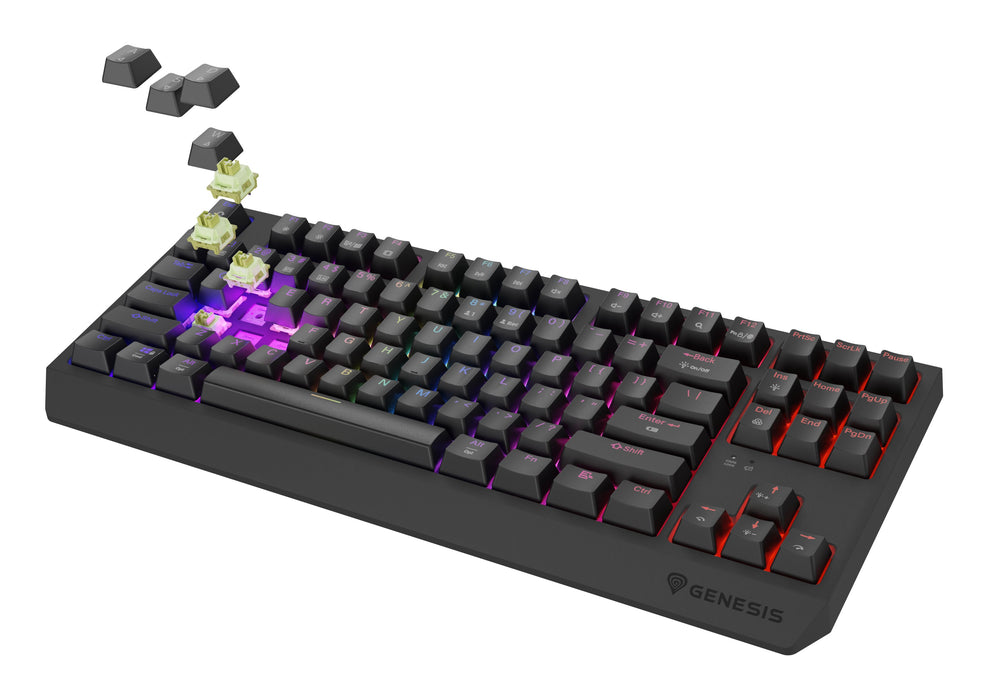 EAN 5901969443813 - GENESIS Thor 230 TKL teclado Juego USB + RF Wireless + Bluetooth QWERTY Inglés de EE. UU. Negro imagen 18