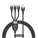 EAN 6953156229822 - Baseus Zinc Magnetic Safe cable de teléfono móvil Negro, Gris 1,2 m USB A Lightning + micro-USB B + USB C imagen 1