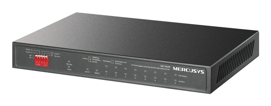 EAN 6957939003715 - Mercusys MS110GMP switch Gigabit Ethernet (10/100/1000) Energía sobre Ethernet (PoE) Negro imagen 1