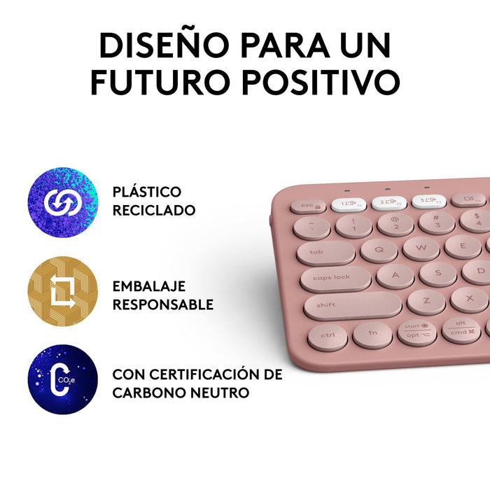 EAN 5099206111271 - Logitech 920-011829 teclado Universal RF Wireless + Bluetooth QWERTY Español Rosa imagen 16