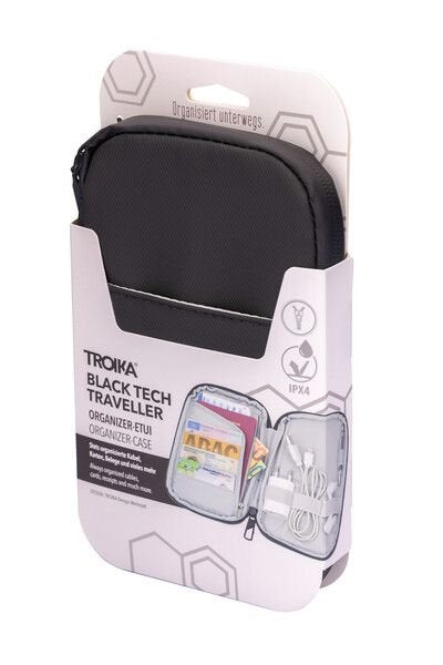 EAN 4024023022319 - TROIKA BLACK TECH TRAVELLER organizador personal Poliéster, Poliuretano (PU), Lona alquitranada Negro imagen 4