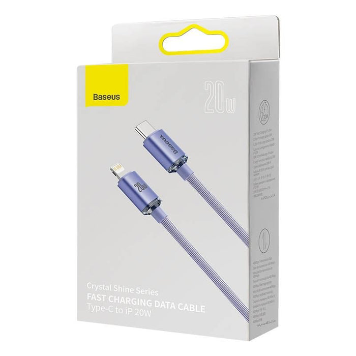 EAN 6932172602765 - Baseus Crystal Shine cable de teléfono móvil Púrpura 1,2 m USB C Lightning imagen 4