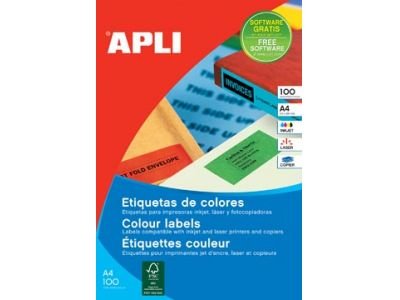 EAN 8410782129912 - APLI SP-12991 Amarillo Etiqueta para impresora autoadhesiva imagen 1
