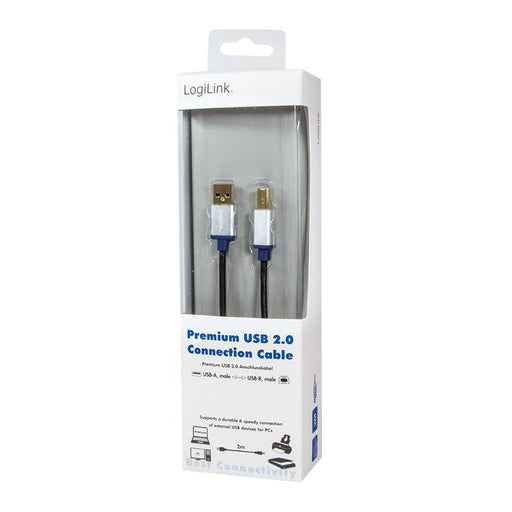 EAN 4052792037036 - LogiLink 2m, USB2.0-A/USB2.0-B cable USB USB A USB B Negro imagen 3