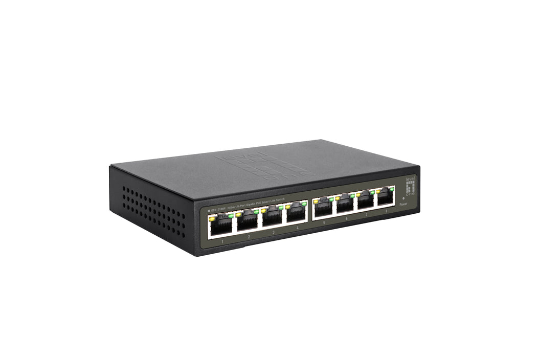 EAN 4015867229200 - LevelOne GES-2108P switch Gestionado L2 Gigabit Ethernet (10/100/1000) Energía sobre Ethernet (PoE) Negro imagen 4