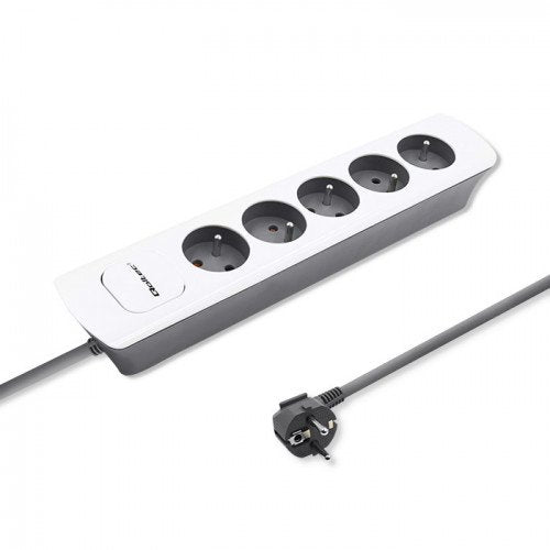 EAN 5901878502960 - Qoltec 50296 base múltiple 1,8 m 5 salidas AC Interior Gris, Blanco imagen 3