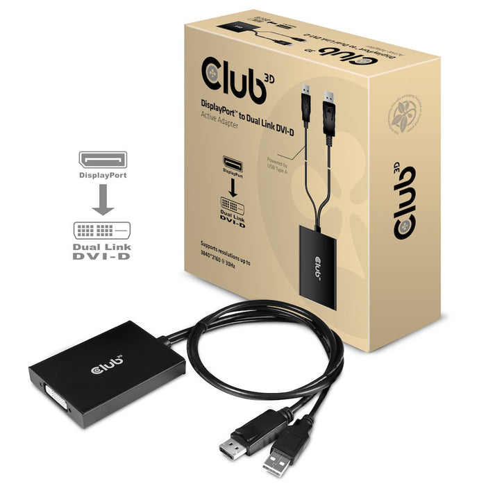 EAN 8719214471361 - CLUB3D cac-1010 Displayport/usb DVI-I Daul link Negro, Blanco imagen 2