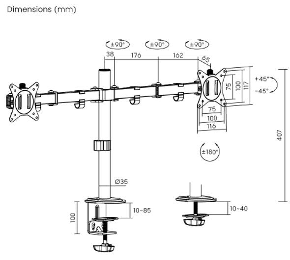 EAN 5715063550137 - eSTUFF GLB227002 soporte para monitor imagen 6