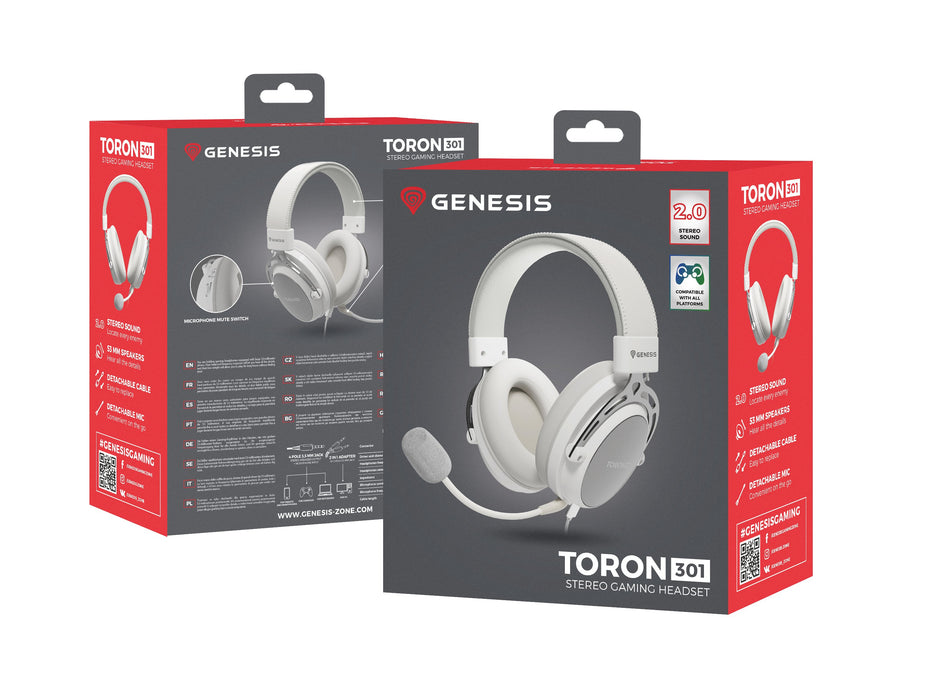 EAN 5901969444421 - GENESIS Toron 301 Auriculares Alámbrico Diadema Juego Blanco imagen 8