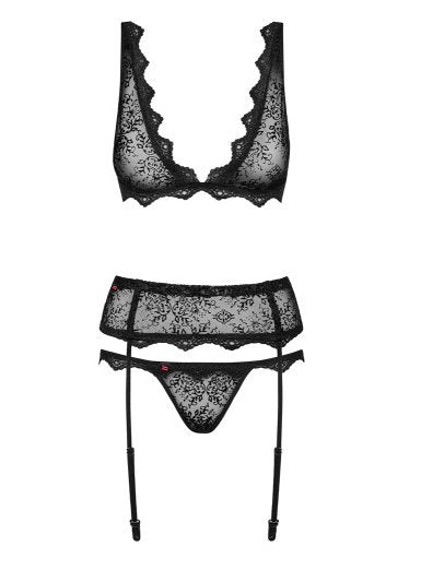 EAN 5901688201350 - Obsessive Emperita Conjunto de lencería Negro Elastano, Poliamida imagen 1