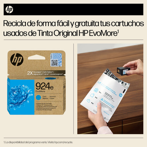 EAN 0196786147425 - HP 924e EvoMore Cyan Original Ink Cartridge cartucho de tinta 1 pieza(s) Alto rendimiento (XL) imagen 2