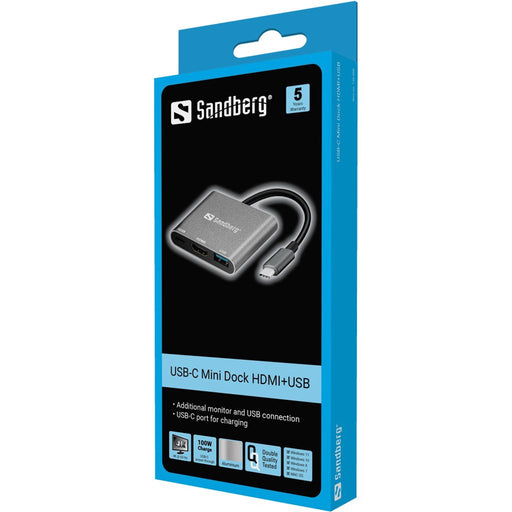 EAN 5705730136009 - Sandberg 136-00 Adaptador gráfico USB Aluminio, Blanco imagen 2