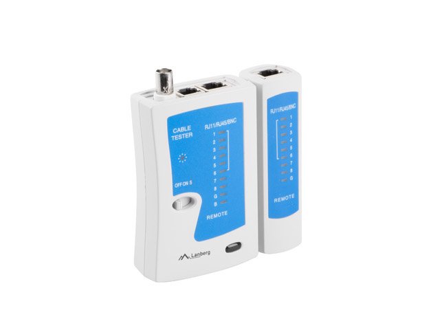 EAN 5901969404340 - Lanberg NT-0401 comprobador de cables de red Comprobador de cables UTP/STP Azul, Blanco imagen 3