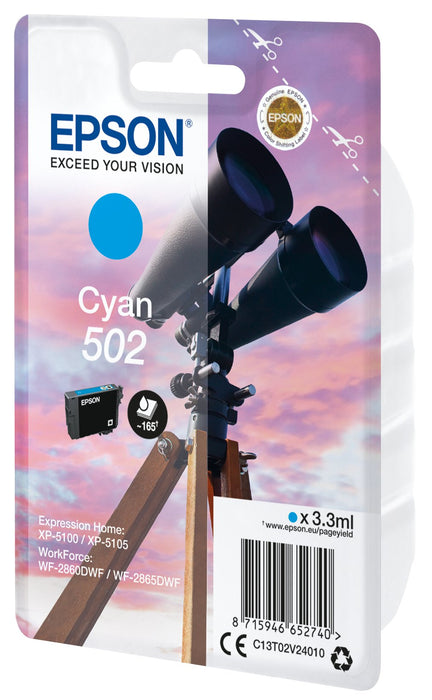 EAN 8715946652757 - Epson 502 cartucho de tinta 1 pieza(s) Original Rendimiento estándar Cian imagen 2
