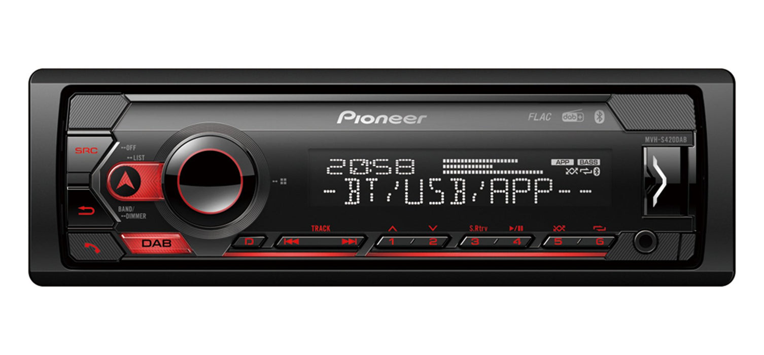 EAN 4988028434471 - Pioneer MVH-S420DAB receptor multimedia para coche Negro 200 W Bluetooth imagen 1