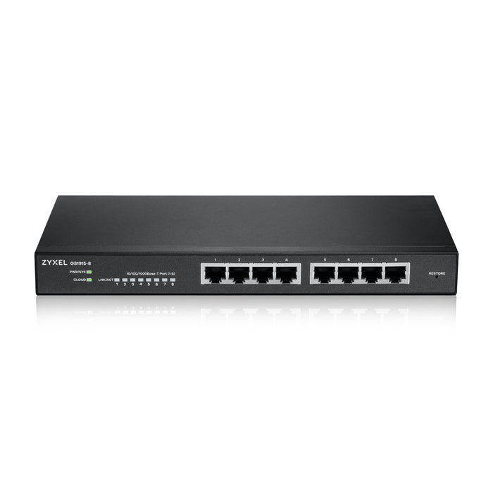 EAN 4718937621897 - Zyxel GS1915-8 Gestionado L2 Gigabit Ethernet (10/100/1000) Negro imagen 1
