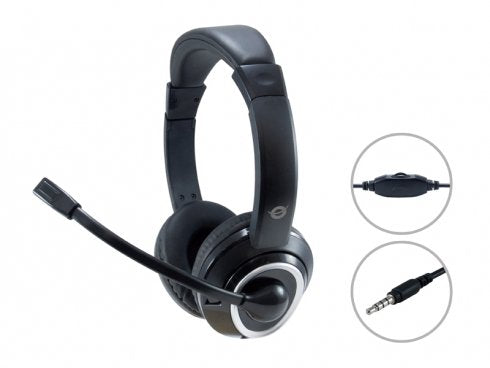 EAN 4015867224090 - Conceptronic POLONA02B auricular y casco Auriculares Alámbrico Diadema Juego Negro imagen 2