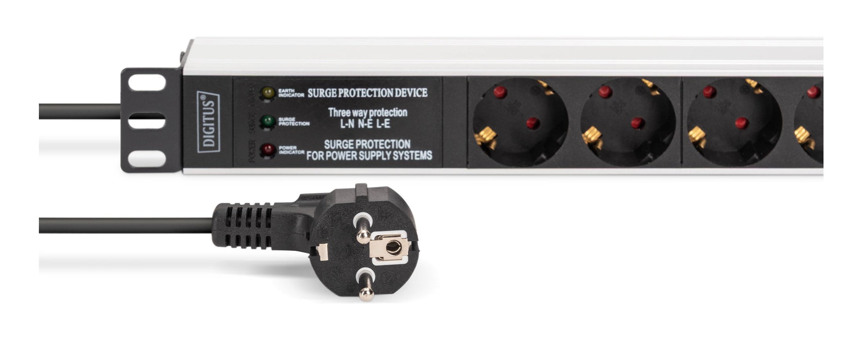 EAN 4016032501688 - Digitus DN-95441 unidad de distribución de energía (PDU) 7 salidas AC 1U Negro, Plata imagen 4