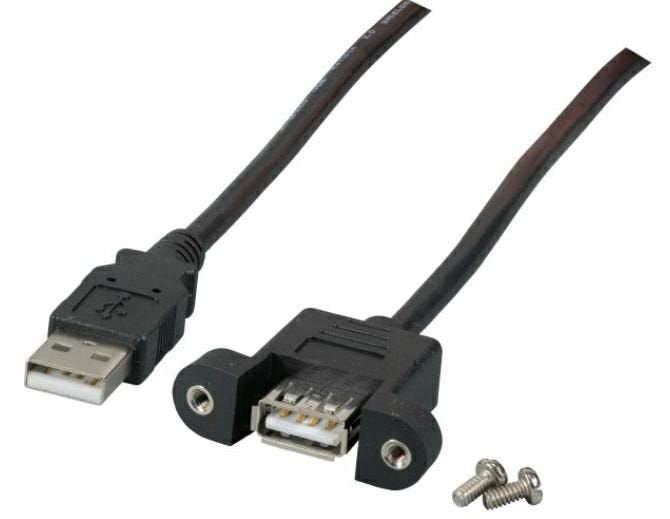 EAN 5711045973451 - Microconnect USBAAF1PANEL05 cable USB USB 2.0 0,5 m USB A Negro imagen 1
