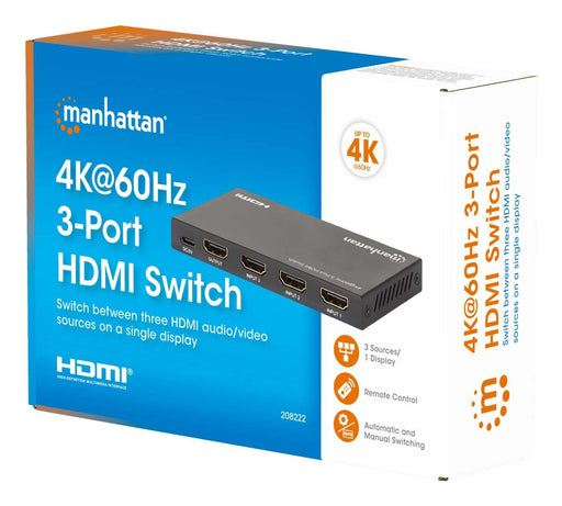 EAN 0766623208222 - Manhattan 208222 interruptor de video HDMI imagen 2