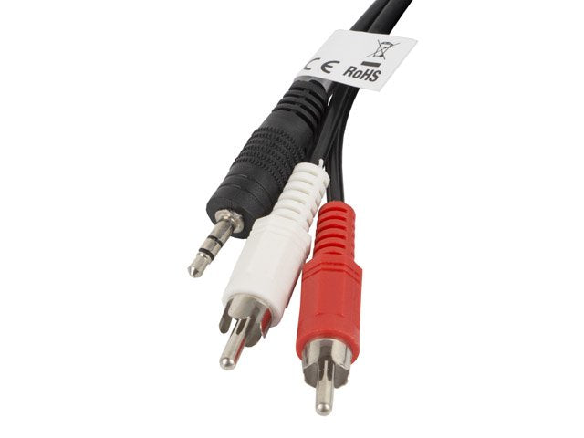 EAN 5901969414028 - Lanberg CA-MJRC-10CC-0020-BK cable de audio 2 m 3,5mm RCA Negro, Rojo, Blanco imagen 1