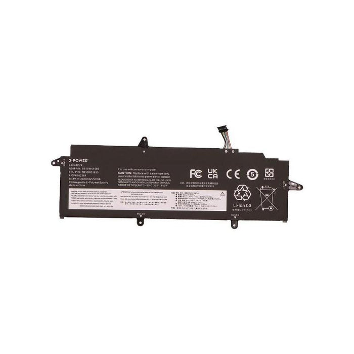 2-Power Batería 14.8v 3400mah Para Lenovo Thinkpad X13 Gen 2 20xh 2p-L20m4p73