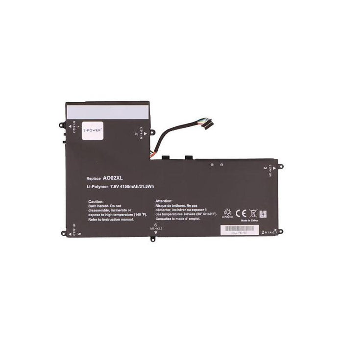 2-Power Batería 7.6v 4150mah Para Hp Elitepad 1000 G2 Tablet 2p-728250-541