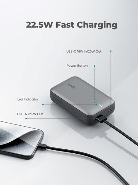 EAN 0689323788330 - AUKEY PB-Y57 batería externa Litio 20000 mAh Gris imagen 4