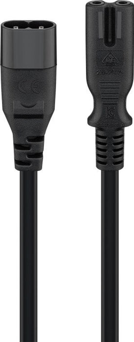 EAN 4040849972010 - Goobay 97201 cable de transmisión Negro, Indigo 2 m C8 acoplador C7 acoplador imagen 1