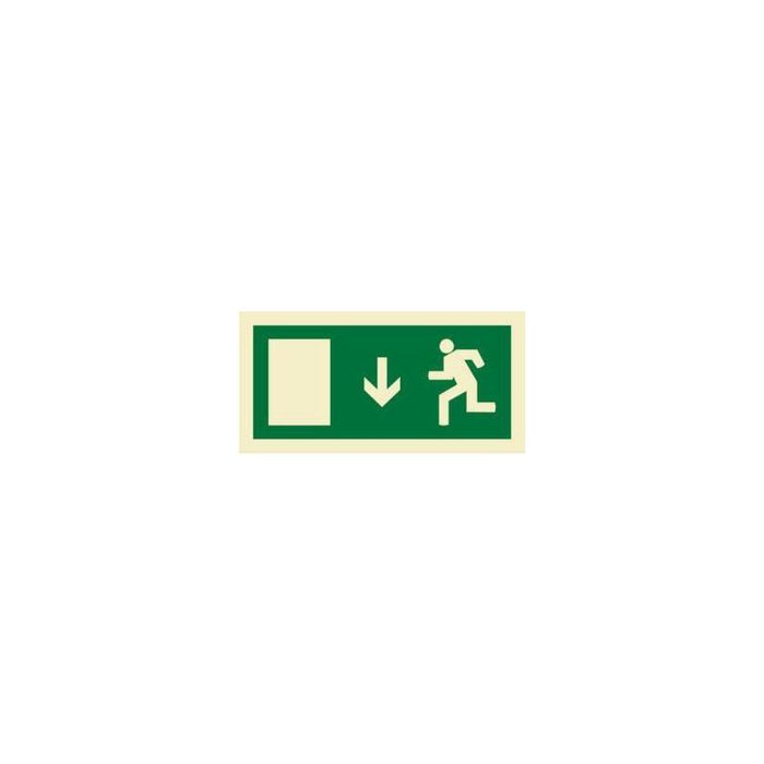 200x100 Down Exit Sign