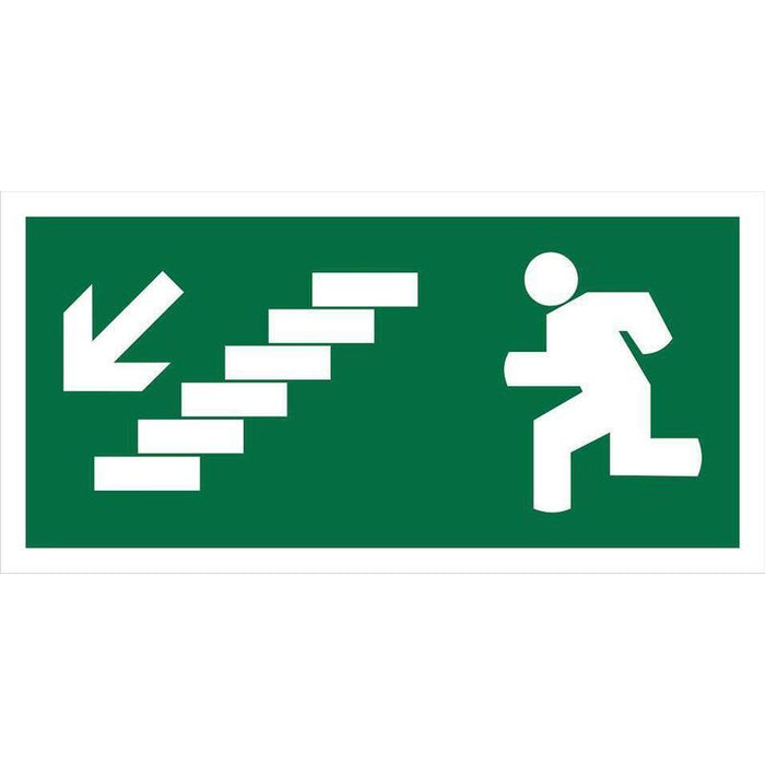 200x100 Down Left Stair Sign