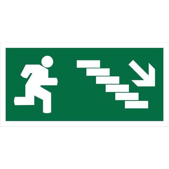200x100 Down Right Stair Sign