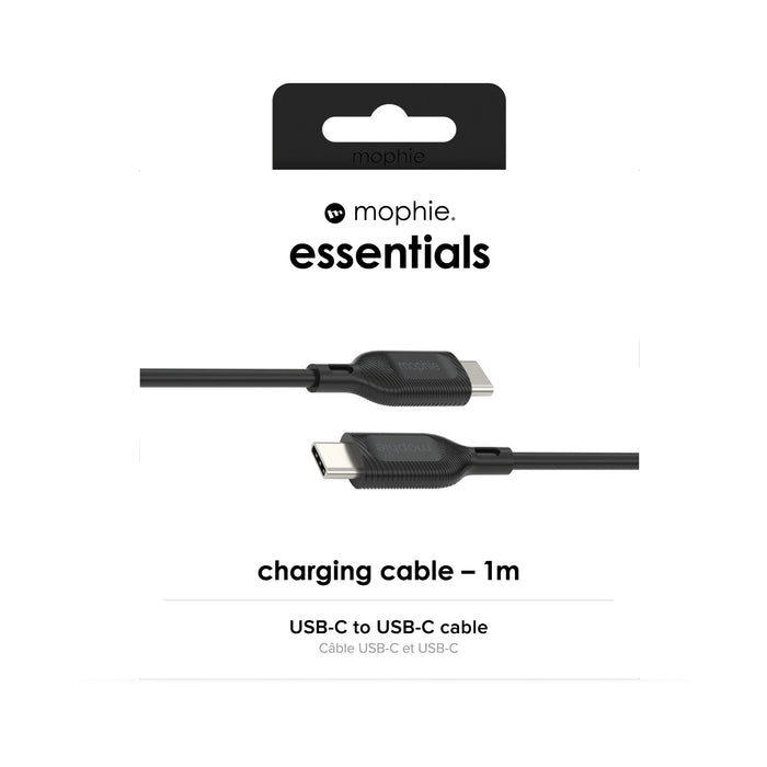 EAN 0840056185753 - mophie essentials charging cables | 1M cable USB USB 2.0 USB C Negro imagen 6
