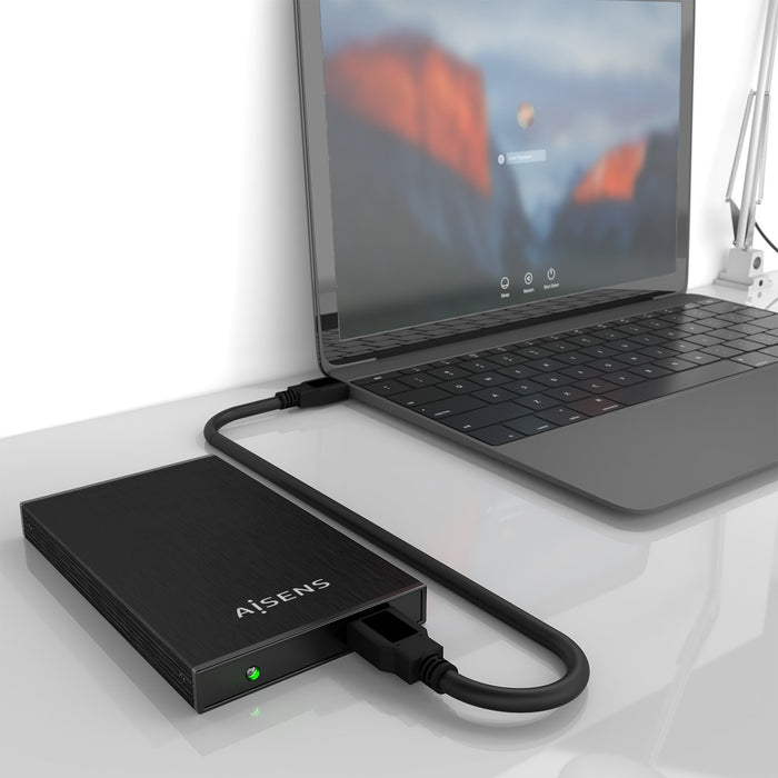 EAN 8436574707618 - AISENS ASE-2523B caja para disco duro externo Caja de disco duro (HDD) Negro 2.5" imagen 6