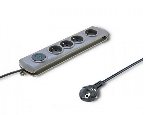 EAN 5901878501635 - Qoltec 50163 limitador de tensión Gris 4 salidas AC 230 V 1,5 m imagen 1