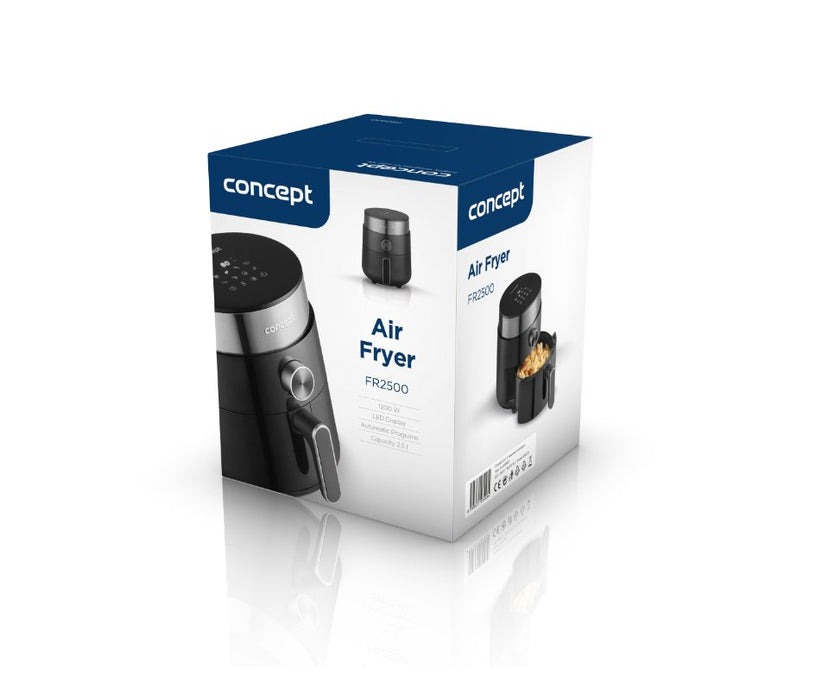 EAN 8595631034484 - Concept FR2500 freidora Sencillo 2,5 L 1200 W Freidora de aire caliente Negro imagen 11