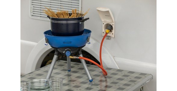 EAN 3138522128050 - Campingaz Party Grill 400 Caravan Parrilla Mesa propano/butano Negro, Azul, Acero satinado 2000 W imagen 5