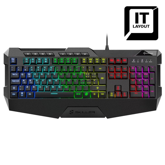 EAN 4044951026265 - Sharkoon SKILLER SGK4 teclado Juego USB QWERTY Italiano Negro imagen 1