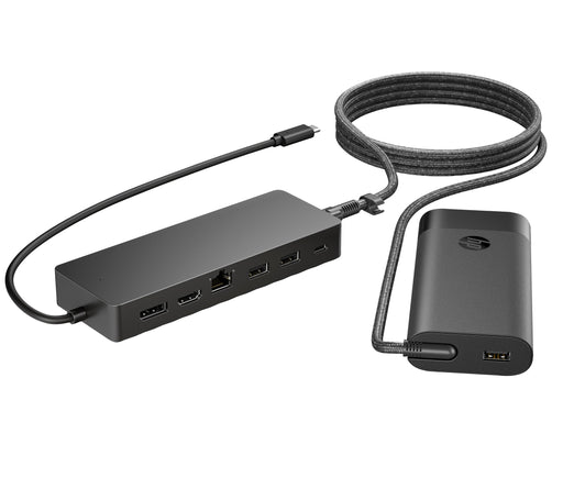 EAN 0197961554168 - HP Universal USB-C Hub and Laptop Charger Combo Alámbrico USB 3.2 Gen 1 (3.1 Gen 1) Type-C Negro imagen 1