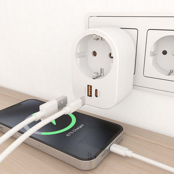 EAN 8435739901700 - AISENS ASPS-1A1C06-W cargador de dispositivo móvil Universal Blanco Corriente alterna Carga rápida Interi imagen 6