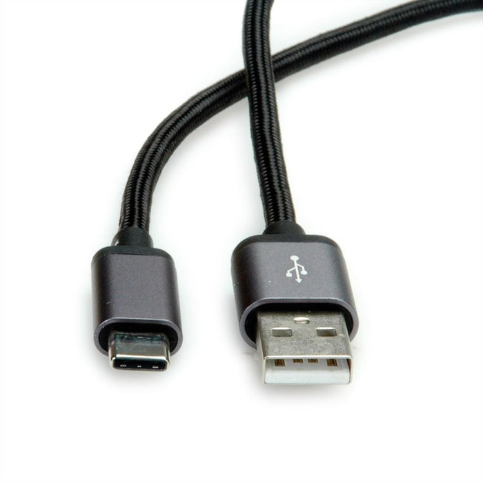EAN 7611990142217 - ROLINE 11029027 cable USB USB 2.0 0,8 m USB A USB C Negro imagen 3