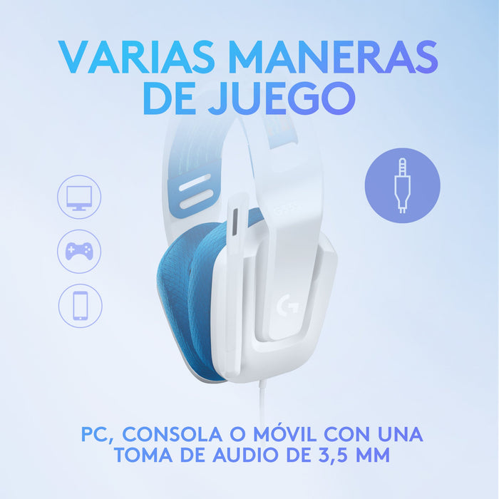 EAN 5099206094796 - Logitech G 981-001018 auricular y casco Auriculares Alámbrico Diadema Juego Blanco imagen 5