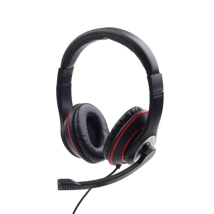 EAN 8716309113687 - Gembird MHS-03-BKRD auricular y casco Auriculares Alámbrico Diadema Juego Negro, Rojo imagen 1