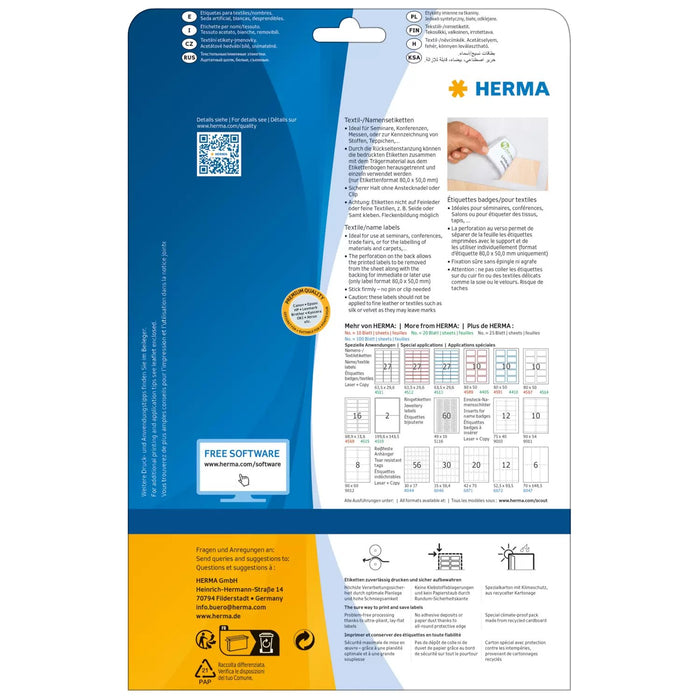 EAN 4008705045889 - HERMA 4588 etiqueta autoadhesiva Rectángulo redondeado Desmontable Blanco 160 pieza(s) imagen 2