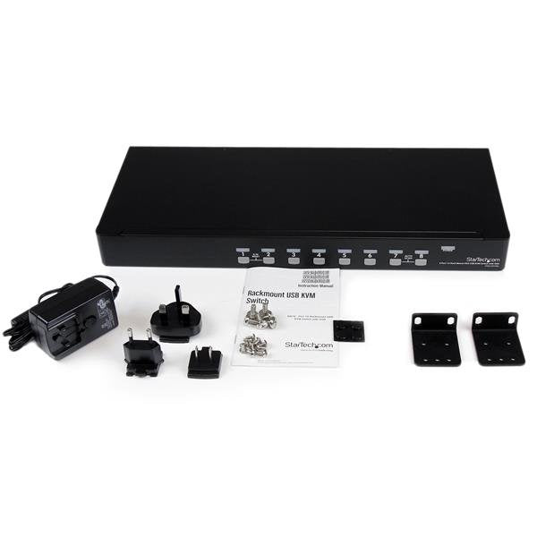 EAN 0065030837255 - StarTech.com SV831DUSBU interruptor KVM Montaje en rack Negro imagen 4