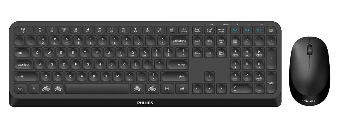 EAN 8712581778965 - Philips 4000 series SPT6407B/00 teclado Ratón incluido Hogar RF Wireless + Bluetooth Negro imagen 1
